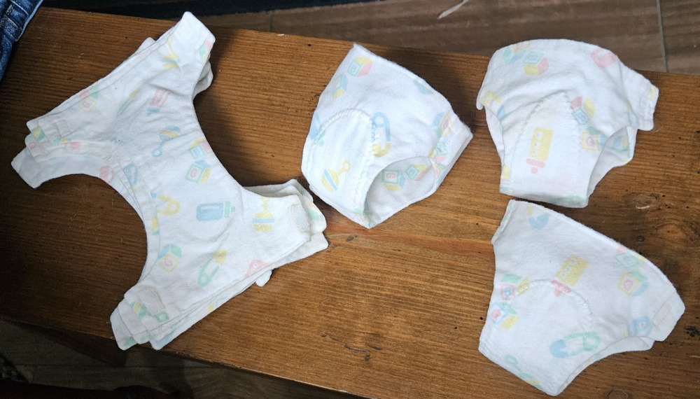 9 Pcs Reborn Baby Doll Diapers Reusable for 12-18 Inch Babydolls, Doll Underwear